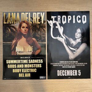 2pc Lana Del Rey Tropico Movie/Born to Die Paradise Edition Double-Sided Posters